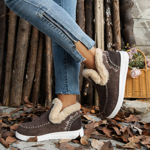Damen Bequeme gefütterte Sneaker mit elegantem Klettverschluss und rutschfester Sohle WW
