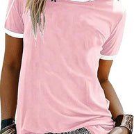 Damen T-Shirt mit kontrastierenden Ärmeln WW