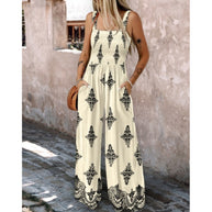 Damen Rüschenoberteil Weites Bein Jumpsuit WW