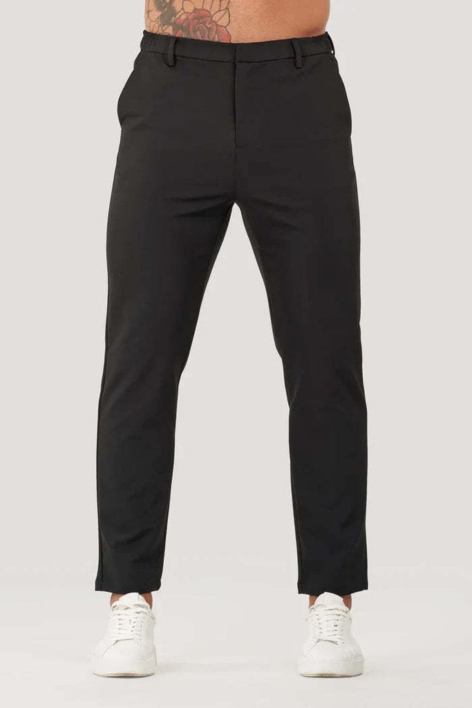 Herren Slim-Fit Chinohose mit elastischem Bund und dekorativen Details WW
