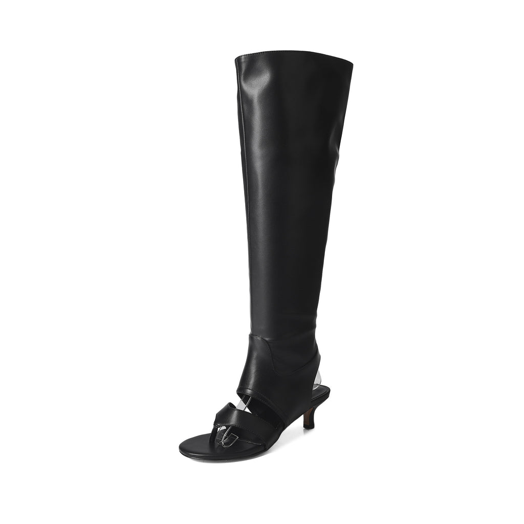 Damen Über dem Knie High Heel Hybrid Sandalen WW