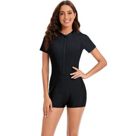 Damen Kurzarm Neoprenanzug mit Reißverschluss WW