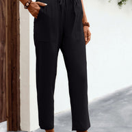 Damen Bequeme Freizeithose mit seitlichen Taschen WW