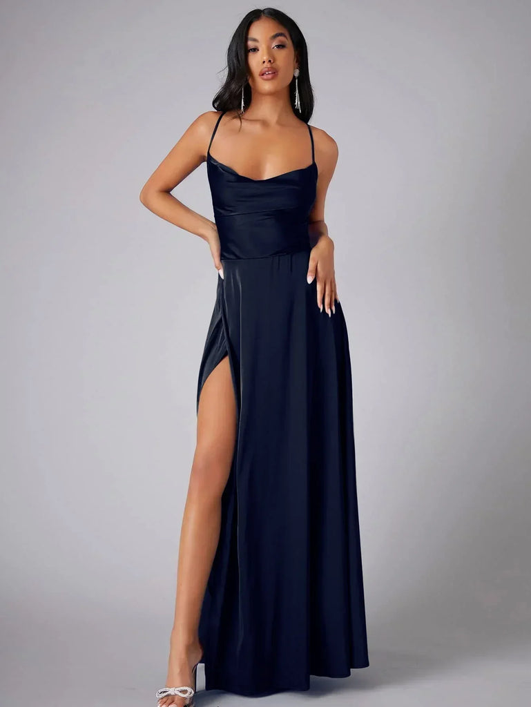 WW | Seiden-Maxikleid mit Geflochtenem Rücken Kleid Dich für Formelle Anlässe Lucette