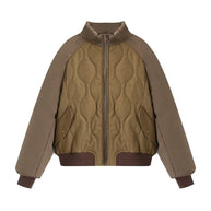 Damen Steppjacke im sportlichen Design mit hohem Kragen und elastischen Bündchen WW