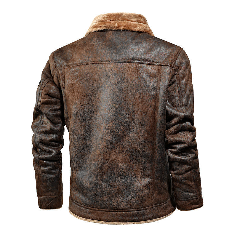 W&W Mode | Leder Pilotenjacke mit Weicher Fütterung Marinus