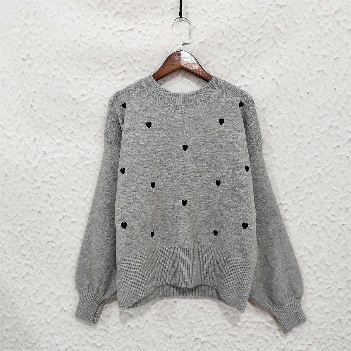 Damen Pullover mit verspieltem Herzdesign WW