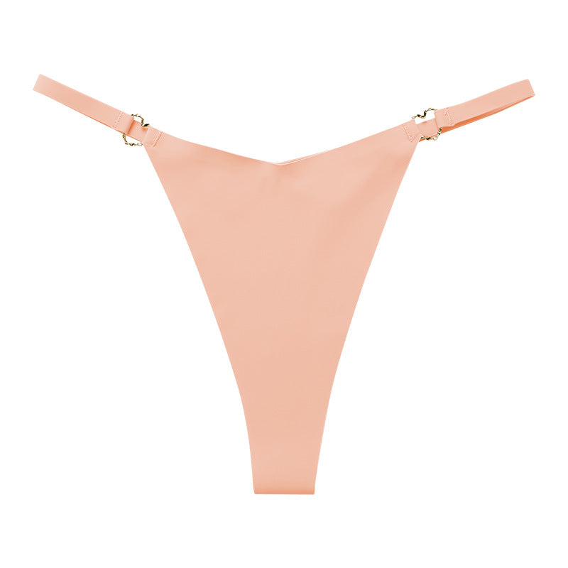 Damen luxuriöser Tanga mit verstellbaren Trägern und goldenen Akzenten WW