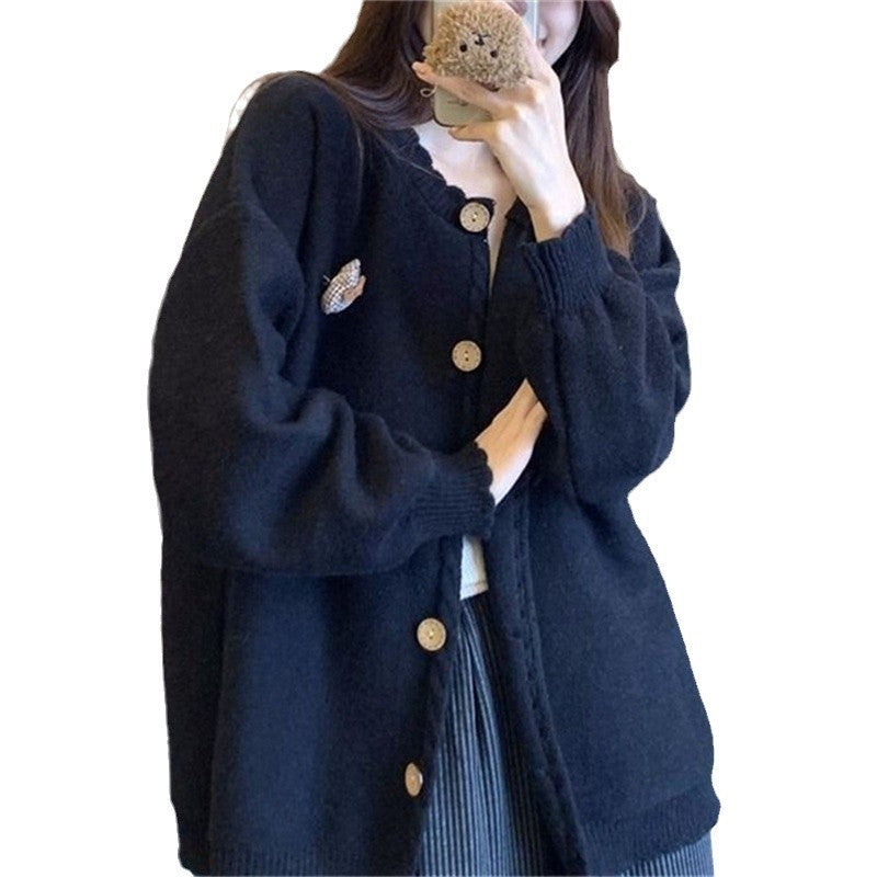 Damen Strickjacke mit raffinierten Zopfdetails und Knopfverschluss WW