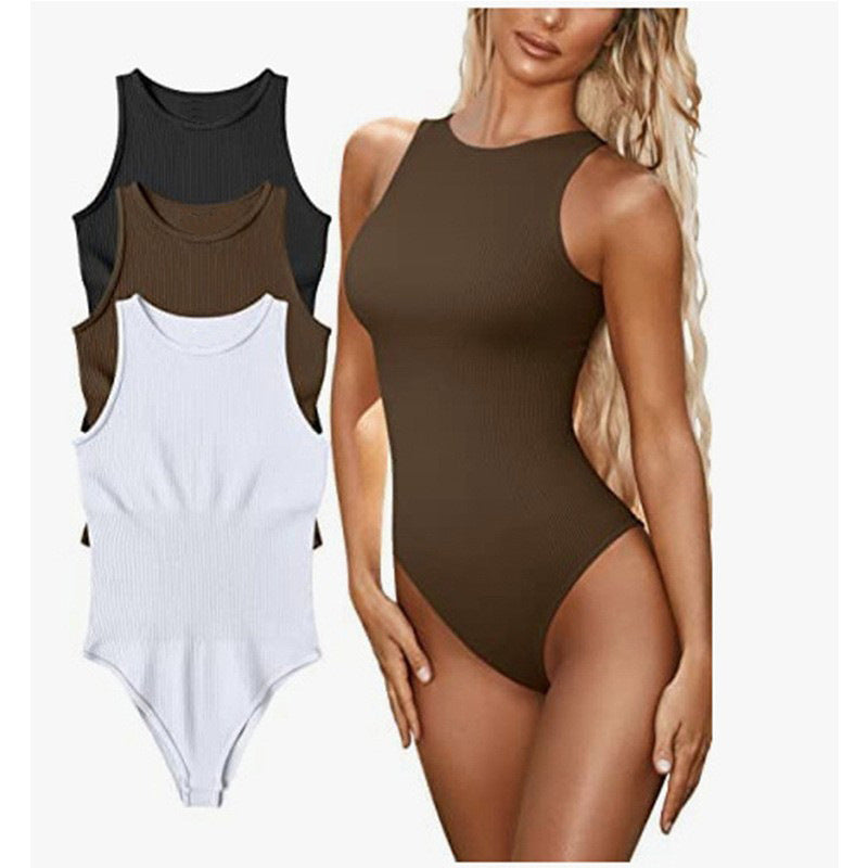 Damen Badeanzug mit hohem Beinausschnitt und modernem Rippenmuster WW