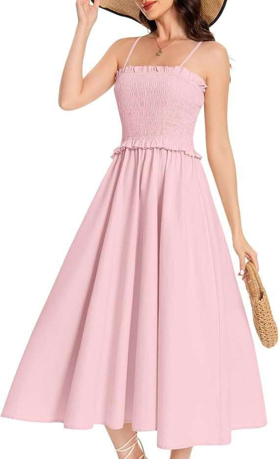 Damen elastisches Maxikleid mit Rüschendetails und geschmeidigem Material W&W Mode