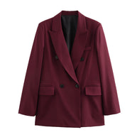 Damen Doppelt geöffneter Blazer mit elegantem Schnitt und feinen Details WW