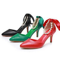 WW | Elegante Schuhe mit Perlen und Schnalle