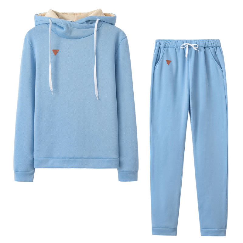 Damen Sportliches Hoodie-Set mit bequemer Passform und elastischen Hosen WW