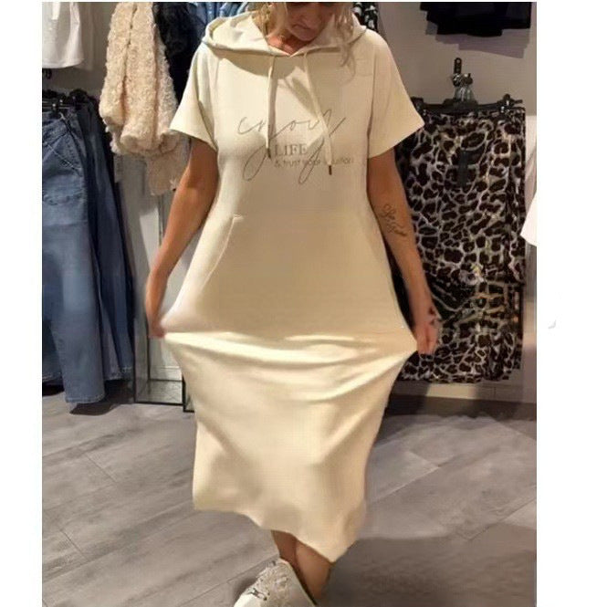 Damen Hoodie-Kleid mit praktischen Einschubtaschen und seitlichen Schlitzen WW