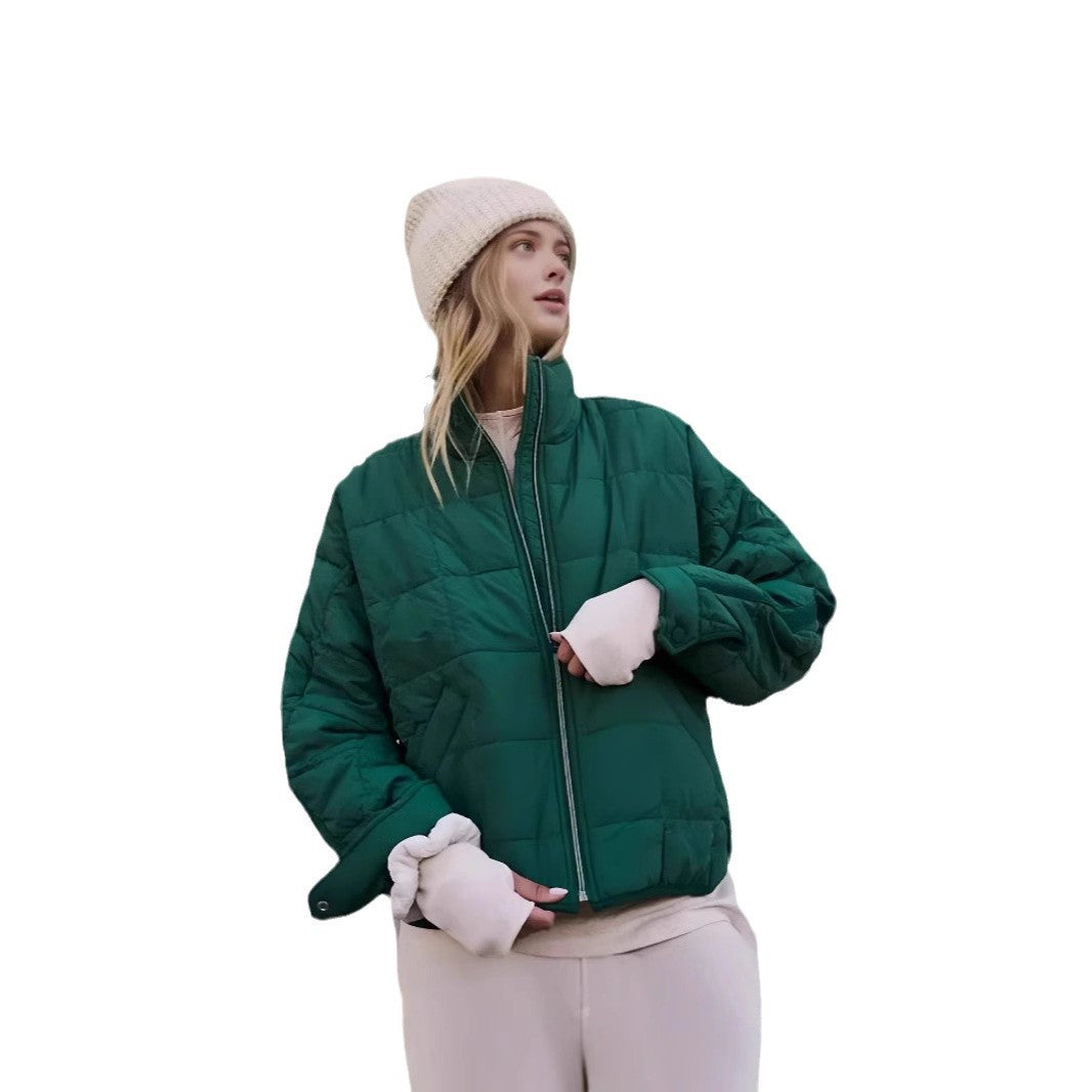 Damen Steppjacke mit hohem Kragen und praktischem Reißverschluss WW