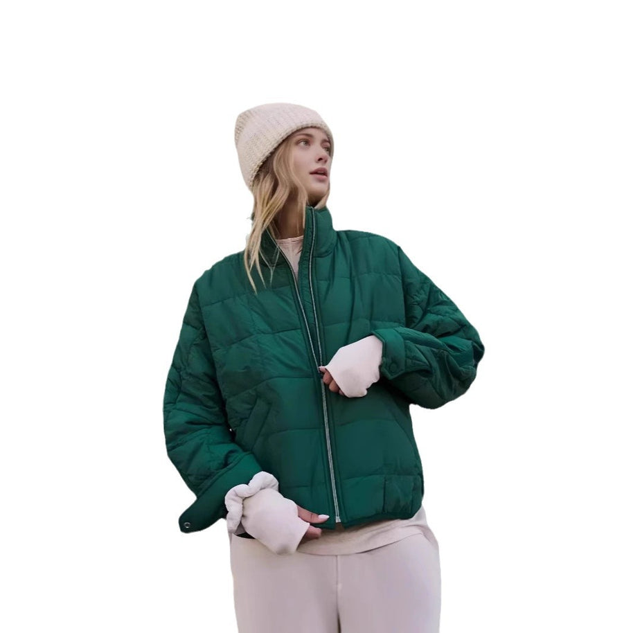 Damen Steppjacke mit hohem Kragen und praktischem Reißverschluss WW