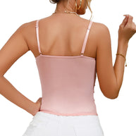 Damen Spitzen-Corsage-Oberteil mit strukturierter Passform und blickdichtem Design WW