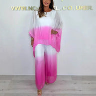 Damen Set aus weichem, fließendem Material mit modischem Ombre-Effekt WW