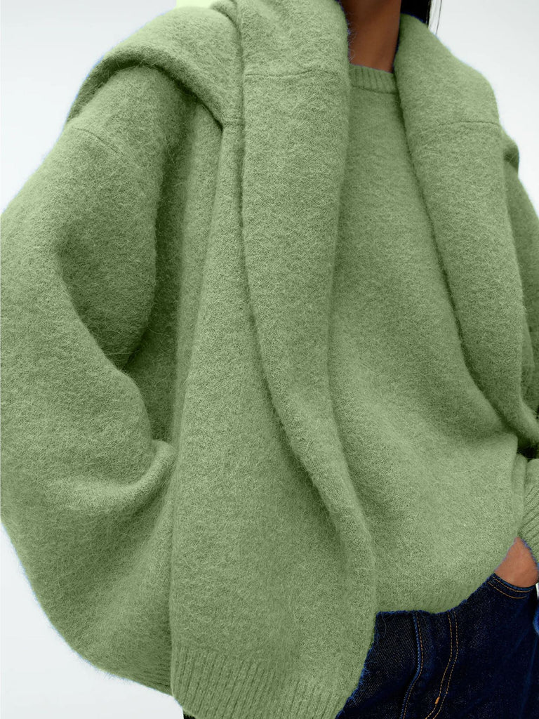 Damen lässiger Pullover mit V-Ausschnitt und luftiger Passform WW