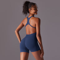 Damen Sportlicher Kurzoverall mit innovativem Racerback-Design und atmungsaktiven Materialien WW
