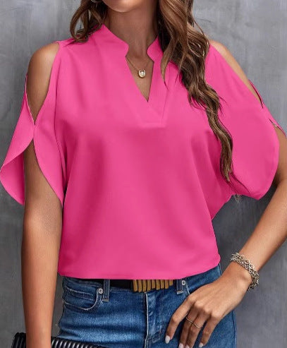 Damen Cold Shoulder Bluse WW