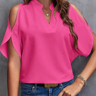 Damen Cold Shoulder Bluse WW