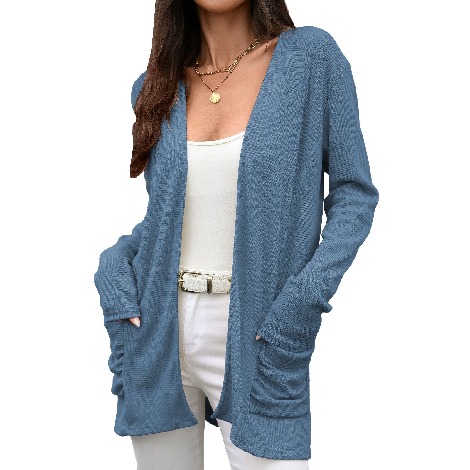 Damen Wickeljacke mit strukturierter Oberfläche WW