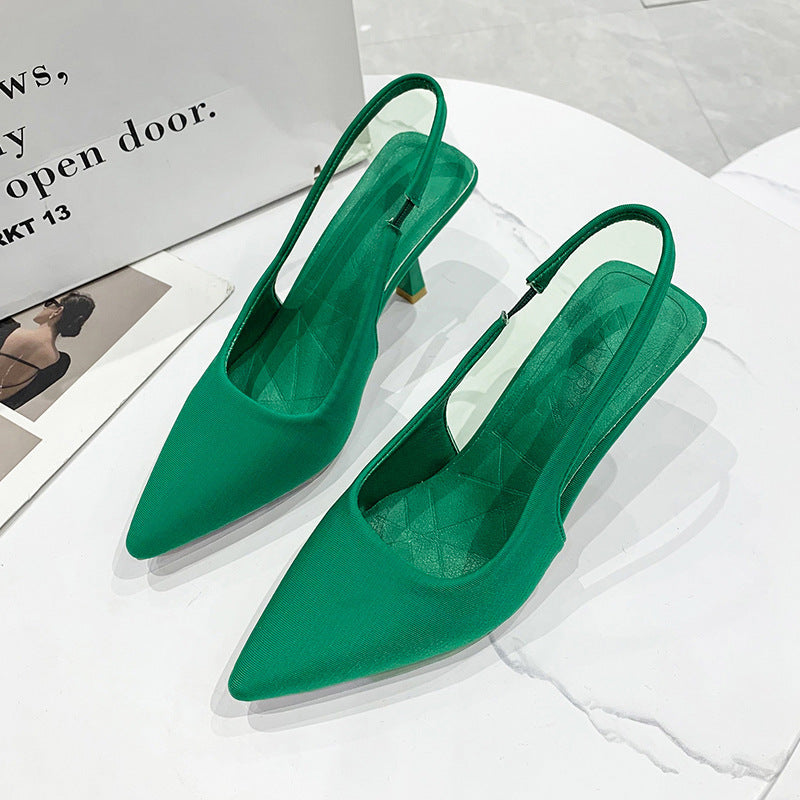 Damen Slingback-Pumps mit schmaler Spitze und leichter Absatzhöhe WW