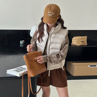 Damen Sportliche Steppweste mit hohem Kragen WW