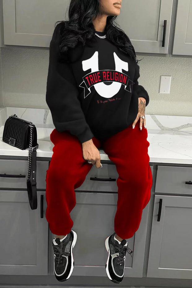 Damen Sportliches Sweatshirt- und Jogginghose-Set WW
