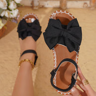 Damen Sandalen mit modischem Schleifen-Design und rutschfester Sohle WW