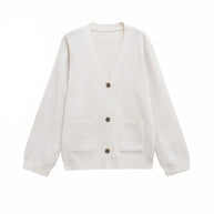 Damen Strickjacke mit tiefem V-Ausschnitt und praktischen Taschen WW