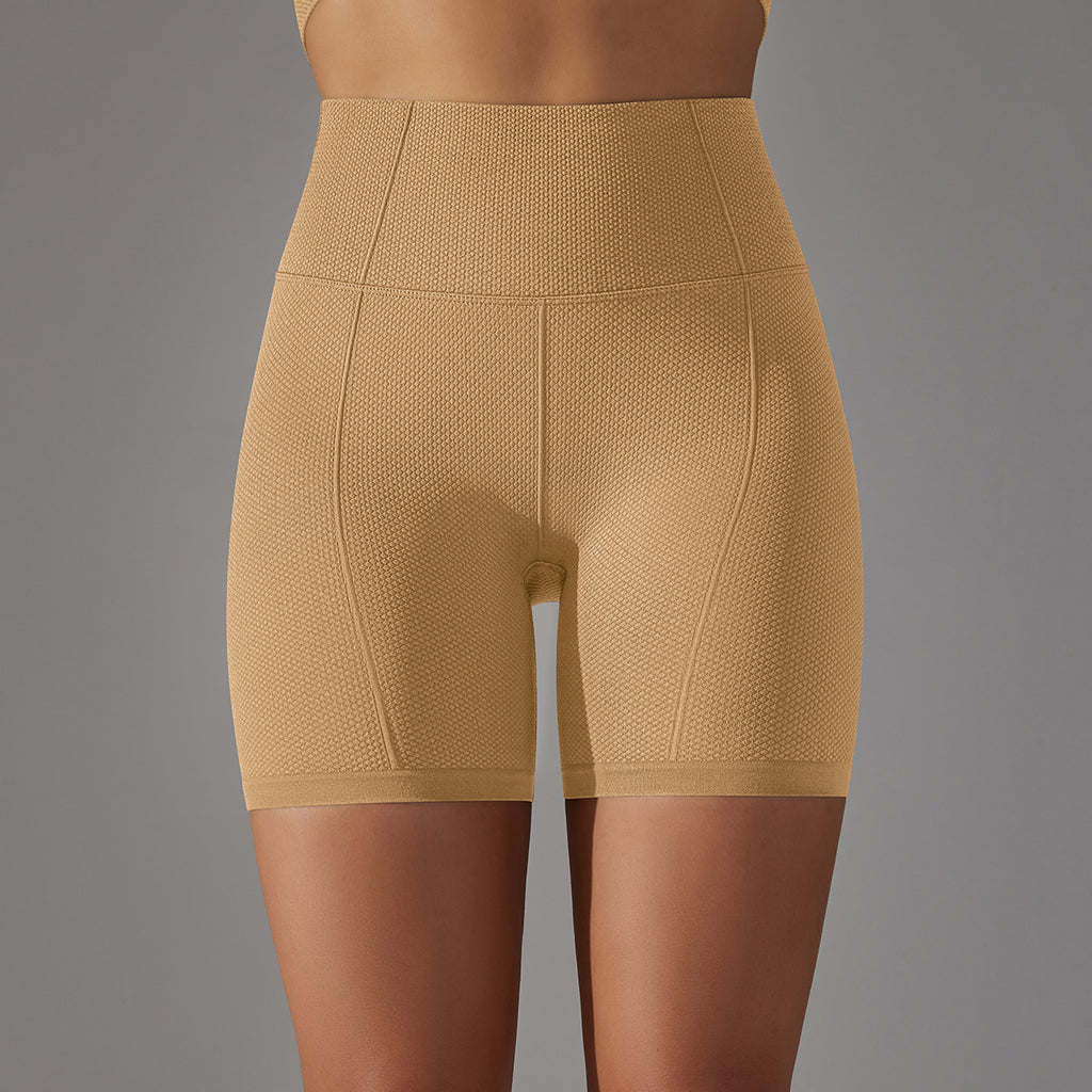 Damen Kompressionsshorts mit hohem Bund und strukturierter Oberfläche WW