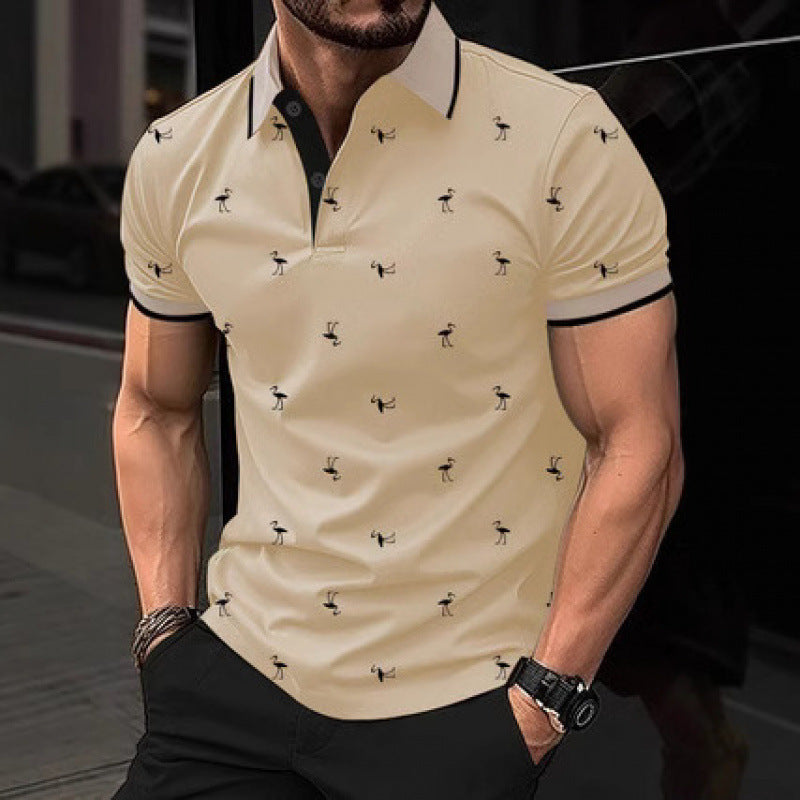 Herren Freizeit Bedrucktes Polo-Shirt WW