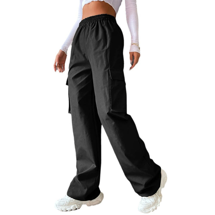 Damen Cargo-Hose mit elastischem Bund und seitlichen Taschen W&W Mode