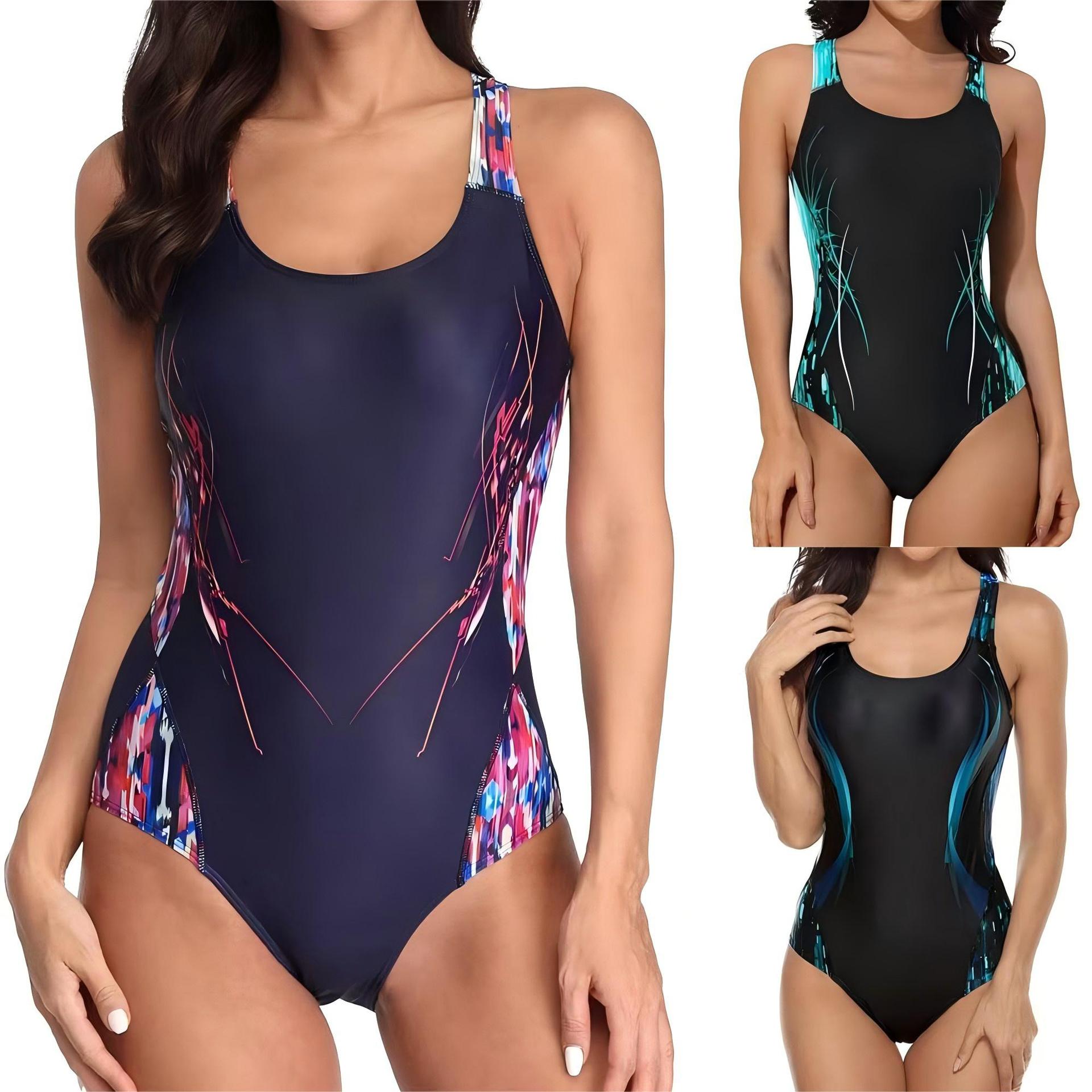 Damen Sportlicher Schwimmanzug mit dynamischem Design WW