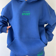 Damen Sportlicher Oversized Hoodie WW