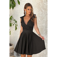 Damen A-Linien Kleid mit verstellbaren Bindegurten WW