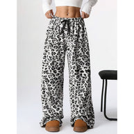 Damen Bequeme Hosen mit Leopardenmuster WW