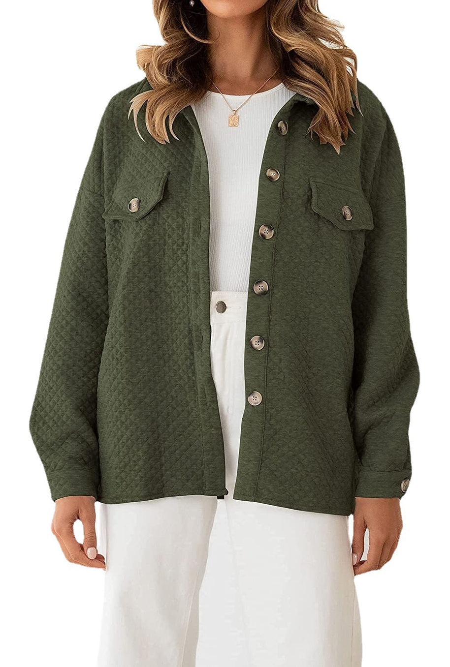 Damen Steppjacke mit Knopfleiste und Taschen WW