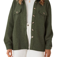 Damen Steppjacke mit Knopfleiste und Taschen WW