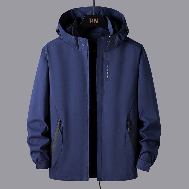 Unisex-Jacke mit Kapuze aus wasserabweisendem Material