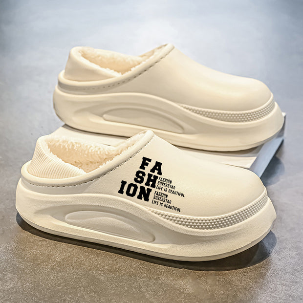 Damen Bequeme Hausschuhe mit warmem Innenfutter und rutschfester Sohle WW