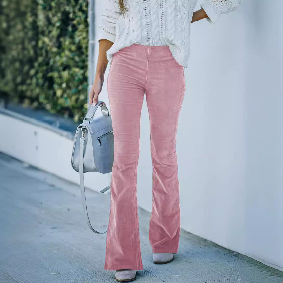 Damen ausgestellte Samthose WW
