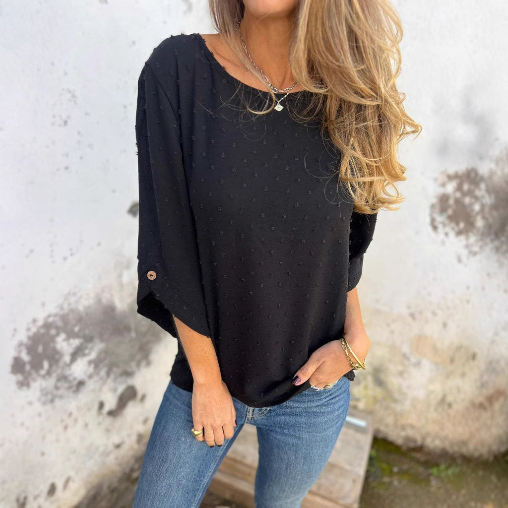 Damen Oversized Bluse mit strukturiertem Design und modischen Details WW