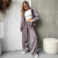 Damen sportlicher Loungewear-Anzug mit entspannter Passform WW
