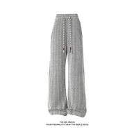 Damen weite Haremshose mit elastischem Bund und trendy Zickzackmuster WW