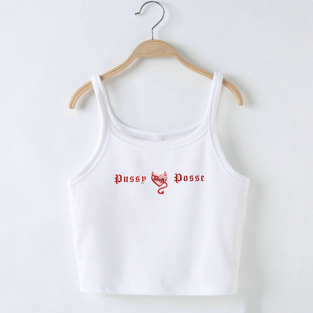 Damen Ripp Baumwolle Crop Tank WW