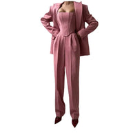 Damen stilvolles Tailleur-Set mit tailliertem Oberteil WW